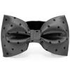 [WANDM] Bow Tie, Polka Dot Pattern, Gunmetal Gray