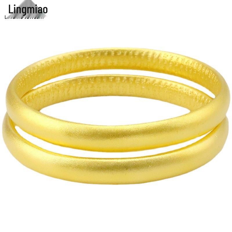 

Women s Heart Sutra Bracelet: S999 Plated Pure Silver, Frosted Ancient Design, Sand Gold Solid Bangle Heart Sutra Inner Diameter 58mm [100-115 lb]