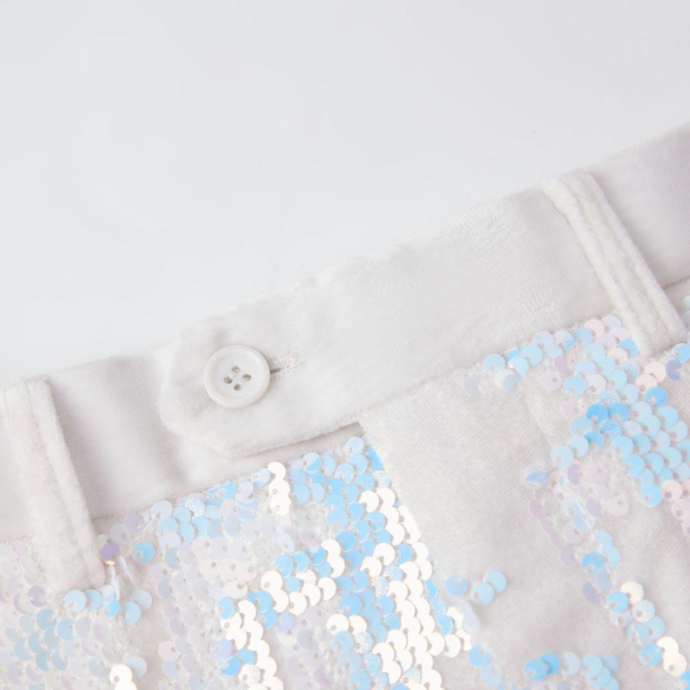 PYJTRL Pantaloni de Bărbați Modă Negru Conversie Două Culori Paiete Strălucitoare Pantaloni Talie Extensibilă