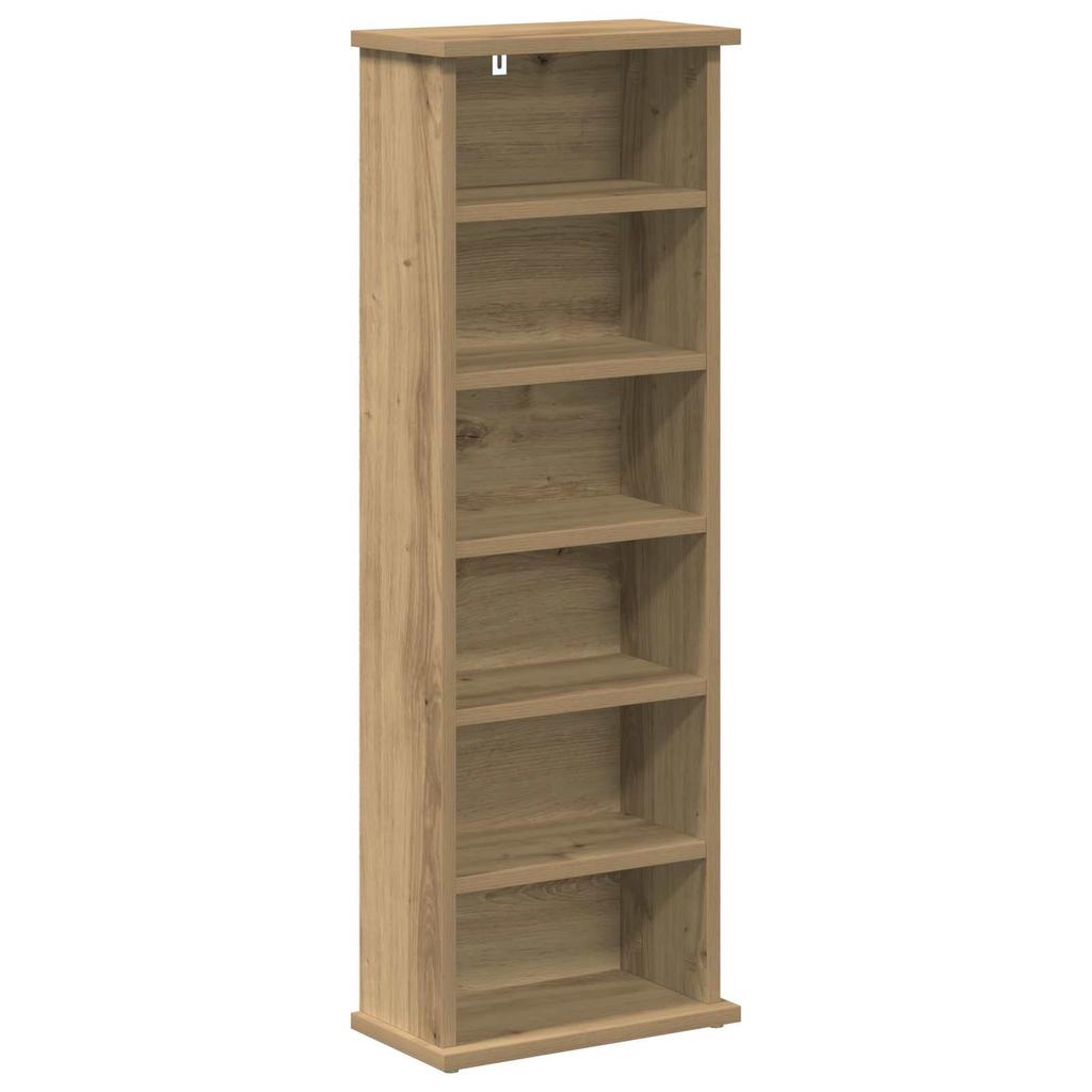 CD Rack 2 Pcs. Artisan Oak 60 x 17 x 92 cm Engineered Wood