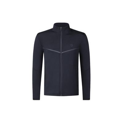 Einfarbige Fitness-Strickjacke mit Stehkragen für Herren, Jacke, Tiefschwarz A11M411507F-BK