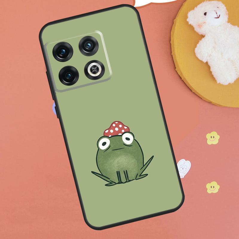 Kawaii Frog Mushroom Case For OnePlus 13R 12R 10R 13T 15 13 12 11 10T 8T Nord CE 4 3 2 Lite N20 N30 Nord 5 Funda