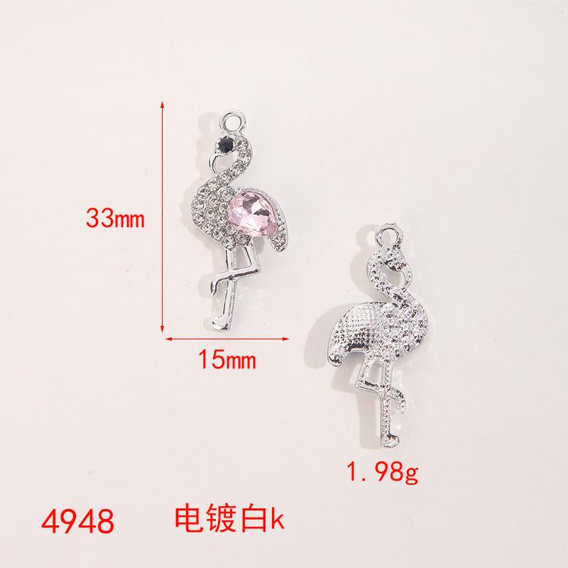 Cartoon Alloy Jewelry Dolphin Owl Cute Insect Crystal Necklace Earrings DIY Pendant Accessories
