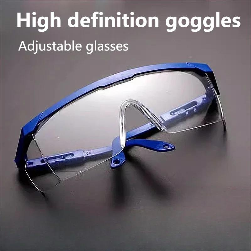 5pcs Work Safety Glasses Eye Protection Goggles Chemical Goggles Anti-Splash Windproof Dustproof Protective Glasses for Cycling