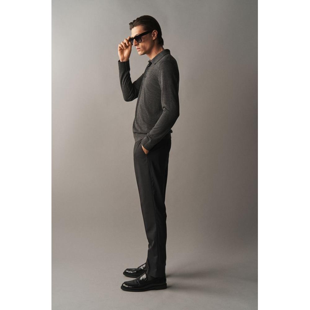 H M sliM Fit Suit Pants Dark Grey
