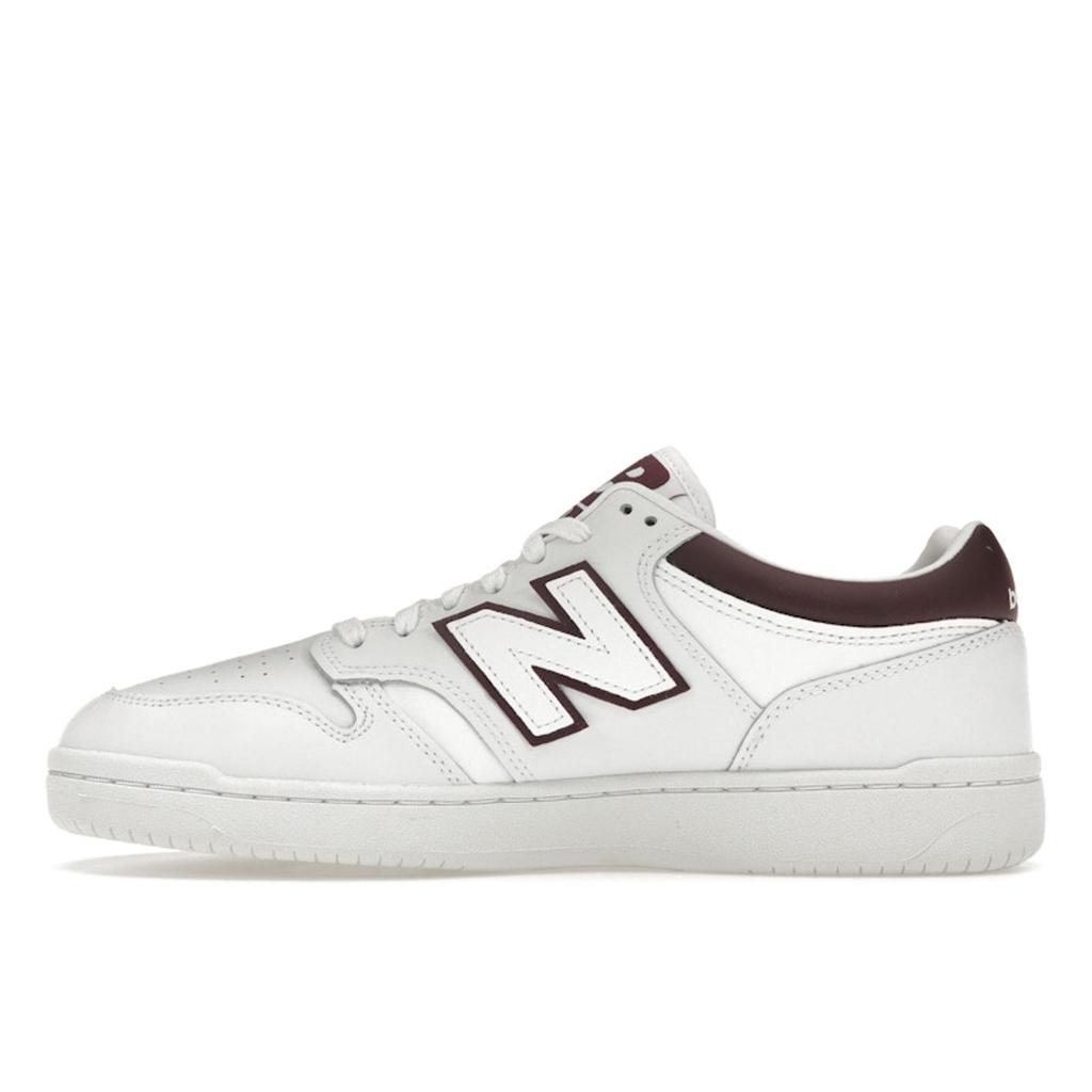 New Balance 480 White Burgundy Unisex Sneakers BB480LDB