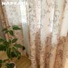 1PC NAPEARL French Retro Gentle Printed Curtains with Tassel Edge Semi Transparent Curtains for Bedroom Living Room Window Home Decor