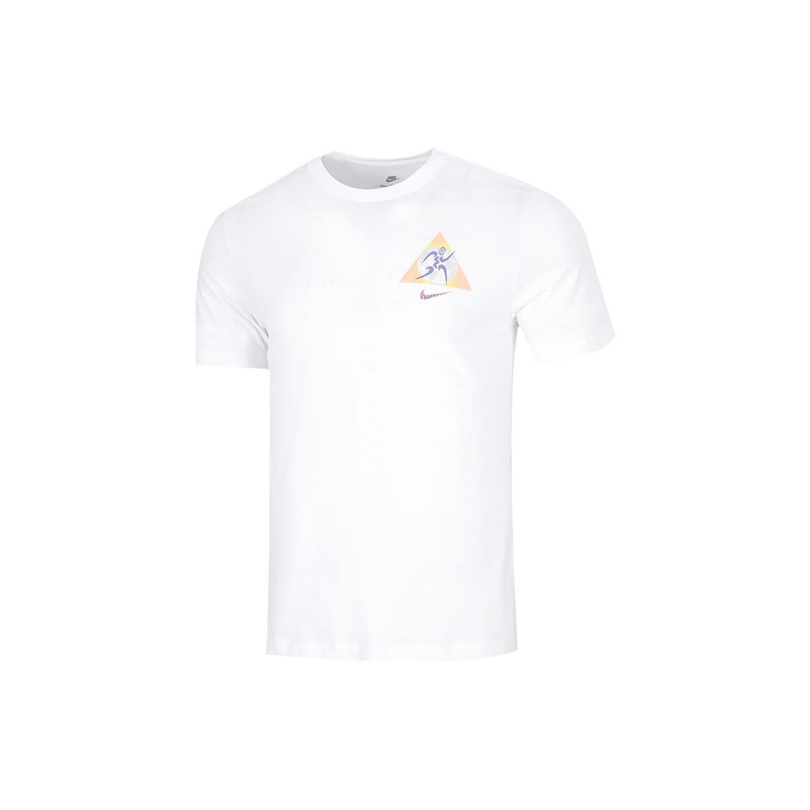Men s Nike Logo Pattern Printing Casual Short Sleeve White T-Shirt DQ1070-100 XXXL