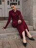 Chic Lace Knit Dress - New Autumn Winter Chunky Knit Wrap Dress with Stand Collar