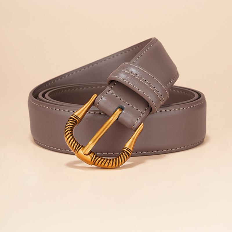 Women's Belt Korean Versatile Jeans Genuine Leather Belt Fashion Decoration Skirt Suit Thin Belt High-end Belt