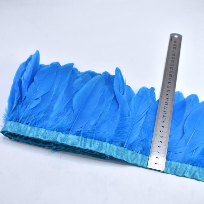 10Meters/lot Natural Goose Feathers Trimmings Fringe for Needlework Sewing Clothing Plume 15-20cm DIY Wedding Feather Decorative