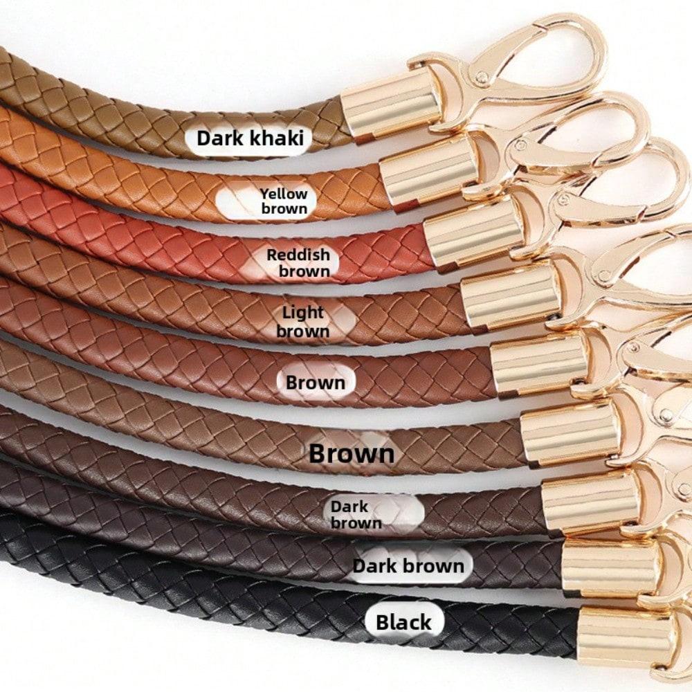 Hand-Woven Bag Belt, Hand Strap, Women's Bag Belt, Hardware Accessories, Leather Bag Belt, Woven Belt.