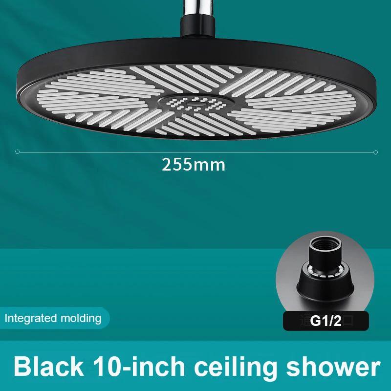 10 Inch Round High Quality Top Spray Shower Heads Lotus Head Waterfall Rainfall Shower Head Rain Square Bathroom Accessorie