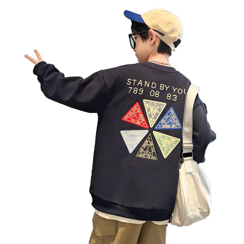Boys' Trendy Long-Sleeve Sweatshirt - Autumn & Spring 2025 Collection
