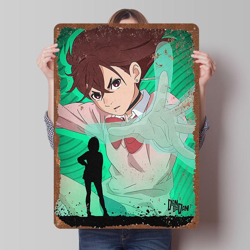 DAN DA DAN Tinplate Posters Custom Wall Art Vintage Metal Signs Retro Tin Plaque for Bedroom Decoration Gaming Home Decorations
