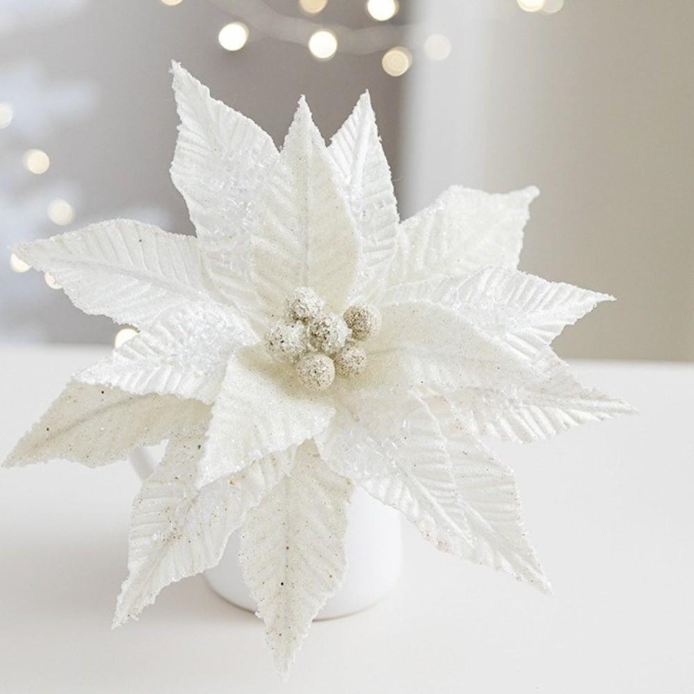 Realistic Simulated Flower Luxurious Artificial Flower Xmas Tree Ornaments  Christmas Decoration