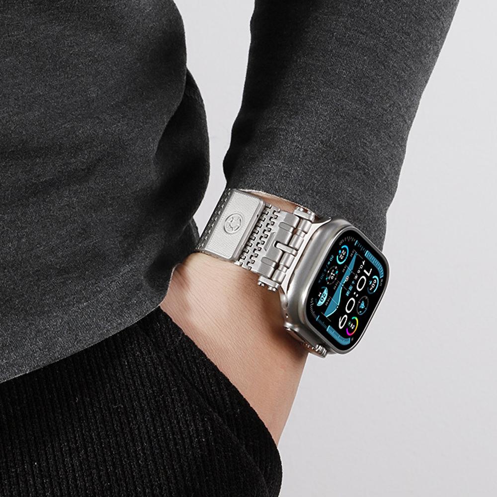 Mediolański Pasek do Apple Watch Band Ultra 2 49mm 10 46mm 9 8 7 45mm Luksusowa Metalowa Bransoleta z Magnetycznym Zapięciem dla iWatch 6 5 4 SE 44mm