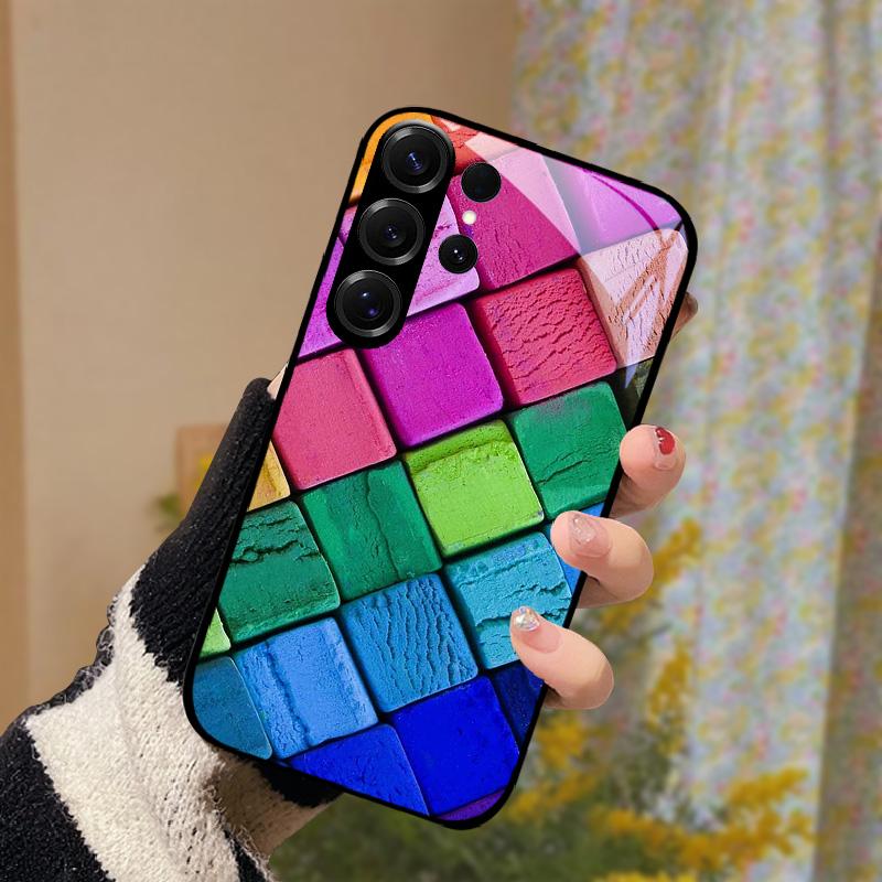 Glas Hülle Für Samsung S20 Ultra 5G Harte PC Gehärtetes Glas Handy Hülle Für Galaxy S21 / S22 / S23 / S24 / S30 Ultra Fundas Hüllen