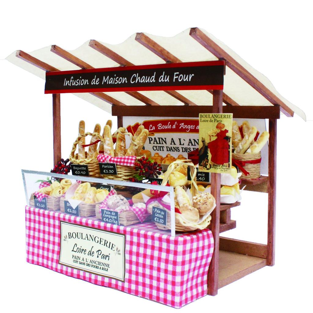 Handmade Dollhouse Paris Market Kit Paris Bakery 8841 Billy's Kit -