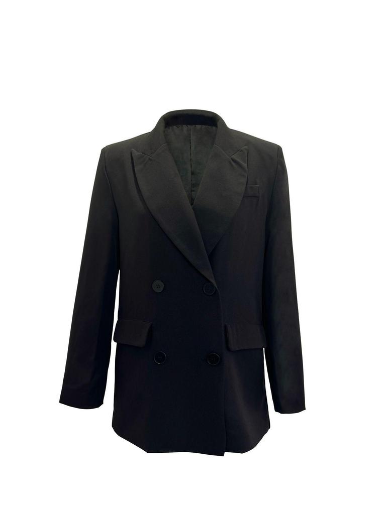 Women's Fashion Solid Color Long-Sleeved Suit Jacket