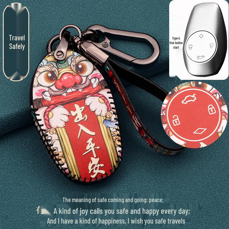 Leapmotor T03 Key Case Compatible with 22 Models: S01/C11/S01 Modification, Trendy Car Key Cover for Men and Women