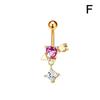 Zirkon Herz Bauchnabel Nagel Piercing Gefälschte Bauchnabel Ring Körper Schmuck Für Frauen