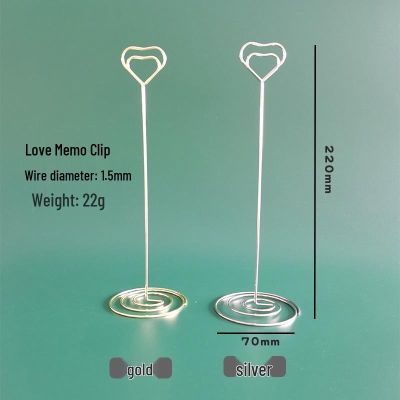 Peacock Round Memo & Business Card Holder - Heart-Shaped Desktop Metal Ornament