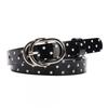 Womens Slim PU Leather Belt With Polka Dot Design Y2K Sweet Style Waistband Jeans Casual Fashion Accessory In Multiple