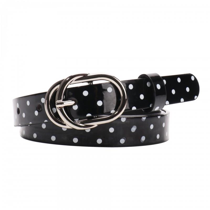 Womens Slim PU Leather Belt With Polka Dot Design Y2K Sweet Style Waistband Jeans Casual Fashion Accessory In Multiple