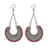 Bohemian Vintage Fashion Rope Wrap Earrings For Women Carved Hollow Geometric Drop Dangle India Earrings Boho Jewelry Wholesale