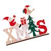 Wooden Alphabets Display Holiday Table Centerpiece Durable Natural Ornament HX6C