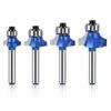 1/4 Inch Shank 6mm Shank Blue Roundover Router Bit Set Carbide Wood Router Bits for Woodworking