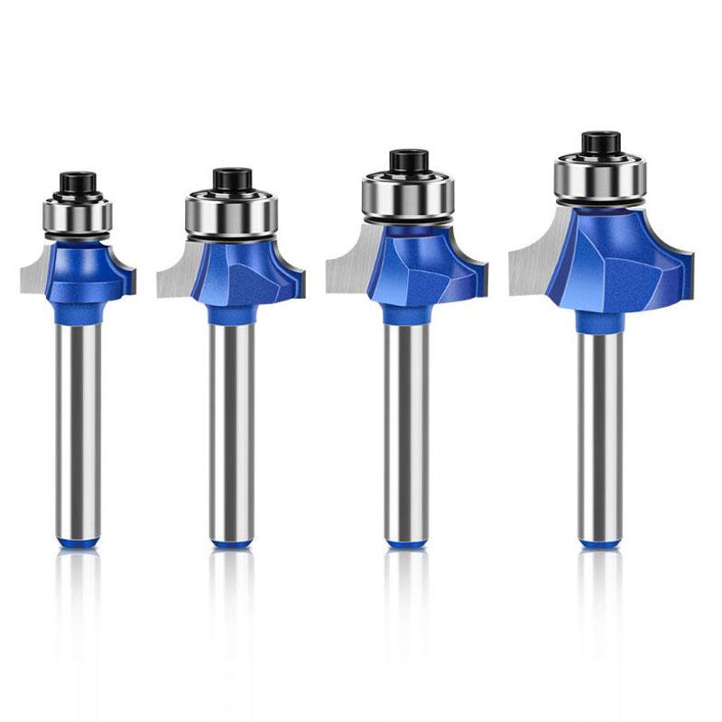 1/4 Inch Shank 6mm Shank Blue Roundover Router Bit Set Carbide Wood Router Bits for Woodworking