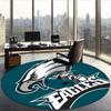 Philadelphia Eagles (1) Round Office Rug Decorative Floor Rug for Office Bedroom Living Room and Home Space