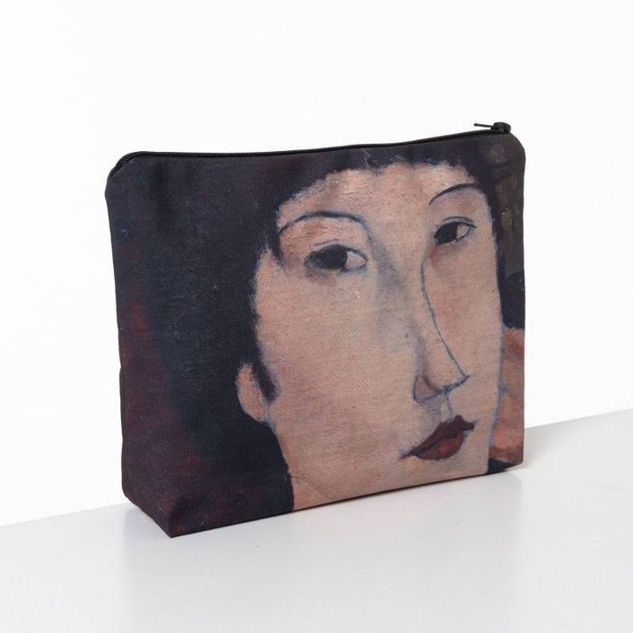 Trousse de toilette - Zoom sur les visages (Modigliani) - Multicolore - Toile enduite doublée - Polyvalente