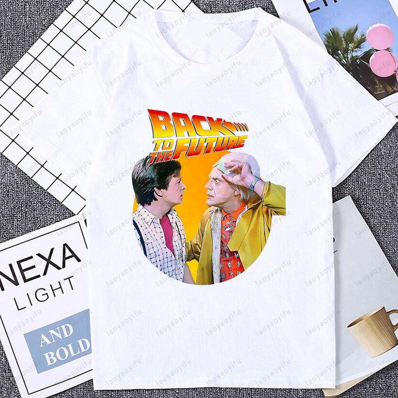 Back to the Future Movie Graphic Print T-shirt XXXL