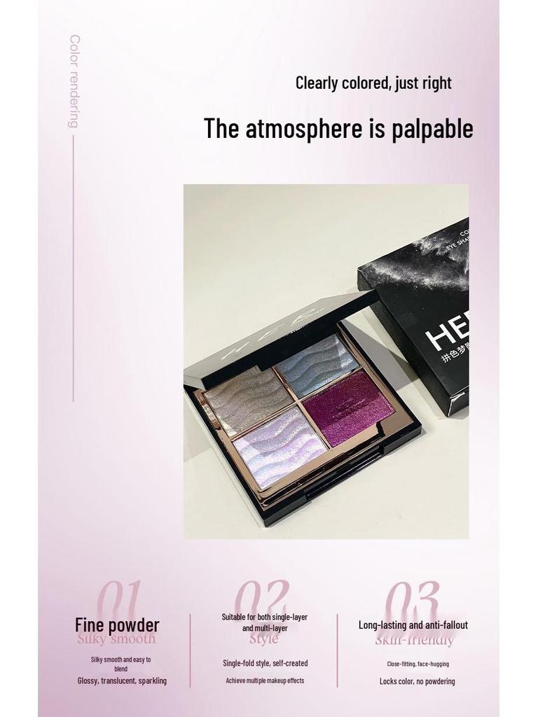 HERORANGE Color-Changing Dragon Eye Shadow Palette: Pearlescent, Super Sparkle, Color-Blocking Brightening Highlight Eyeshadows.