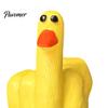 Handbemalte Harzfigur Lustige Mittelfinger-Entenfigur, Handbemalte freche Statue, Wetterfest Innen Außergewöhnliche Heimdekoration Außen