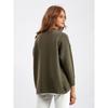 GMXIA Autumn and Winter Retro Loose Large-sized Long-sleeved Top, Solid Color Pullover Knitted Sweater, Women's Semi-high-neck Sweater Base Layer