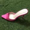 Pointed Women'S Shoes One-Word Stiletto Super High Heel Fashion Sexy Temperament Large Size Slippers