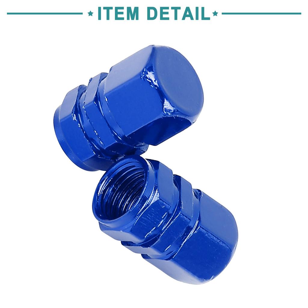 ACROPIX Tire Stem Valve Caps Universal Navy Blue 4pcs