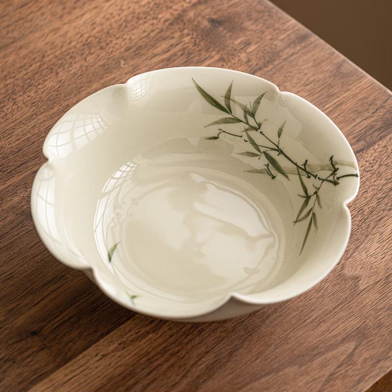 Jiu Mu Qing Ceramic Petal Tea Saucer