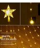 LED Star Waterfall Lights Outdoor Christmas Courtyard Decoration