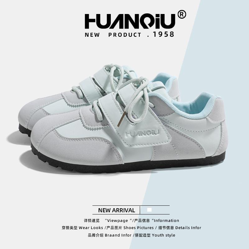 Global Flat-bottomed German Training Shoes for Women KMXFX8093 New Spring Versatile Velcro Board Shoes Light Casual Shoes for Women