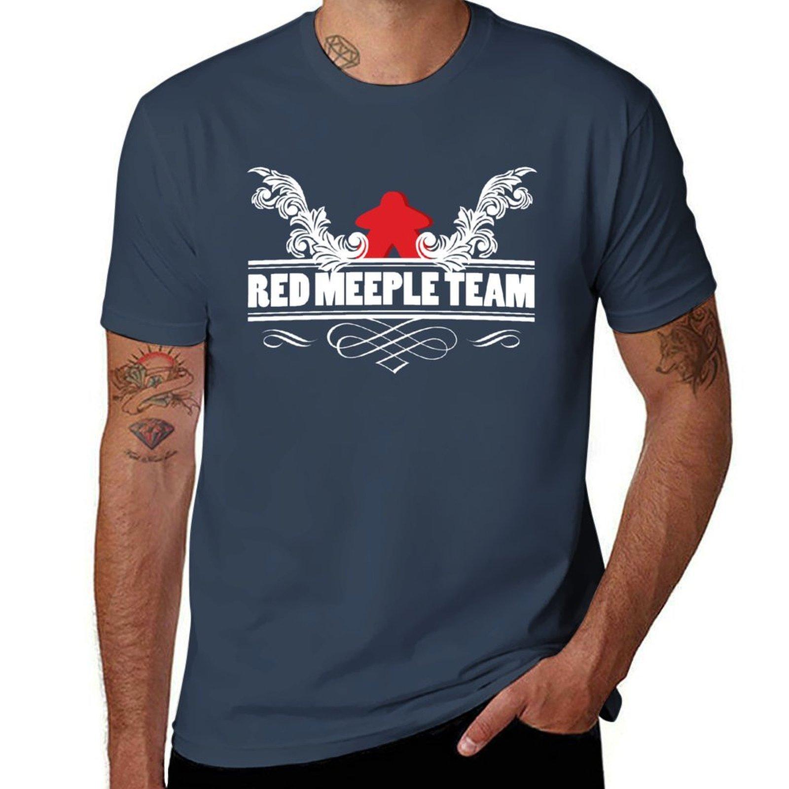 Red Meeple Board Game Team Design TShirt Holiday Outdoor TShirt S