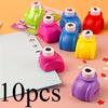 10pcs Mini Craft Punch Set - Versatile Shapes Paper Punchers, Assorted Colors, Portable Tools for DIY Scrapbooking, Journaling & Greeting Decoration