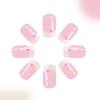 Flower Press On Nail Short Glittering Stick On Nail Glossy False Nail Set 24pcs Acrylic Nail For Various Occasion