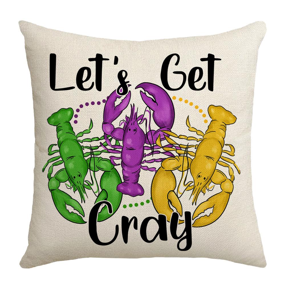 

Carnival Mask Dance Pillow Case Home Decoration Sofa Living Room Letter Print Pillow Cushion 45 * 45Cm (without core)