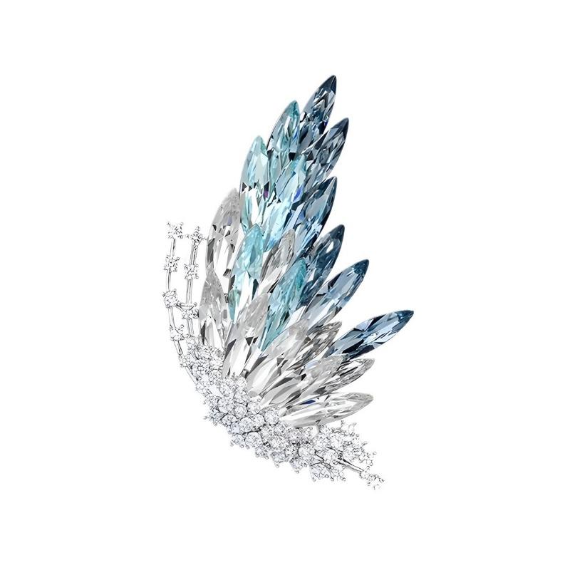 Gradient Crystal Butterfly Brooch, High-end Women's Luxurious Style, Diamond-encrusted Brooch, Niche High-end Sense