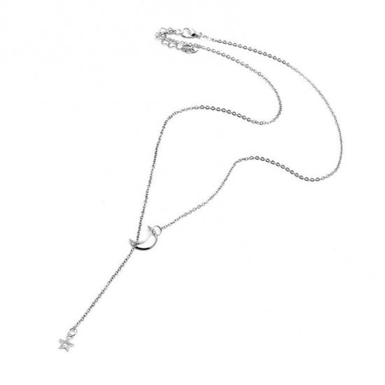 Wish New Jewelry Direct Sale Fashion Simple Moon Star Collarbone Chain Women's Necklace C171
